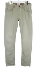 TRAMAROSSA Michelangelo Pantalone Uomo W32 Grigio Button Fly Elasticizzato Slim Chino