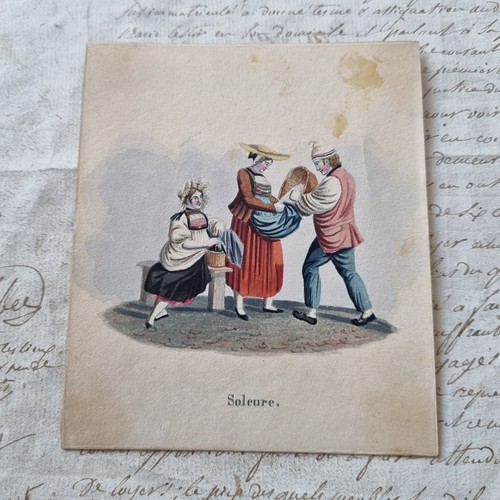 Gouache disegno antico - antico, costume
