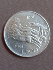 Moneta 500 lire bighe - lire,