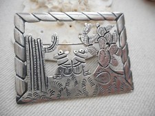 Vintage Sterling Silver Siesta in the Desert Brooch  362516
