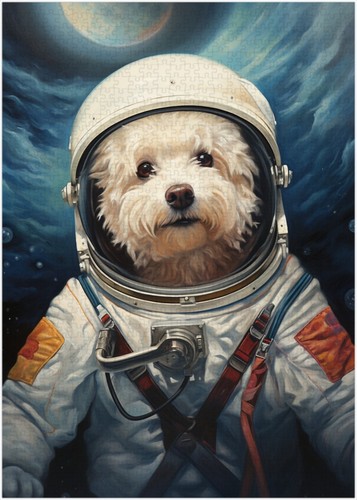 Puzzle astronauta bichon frise - puzzle,