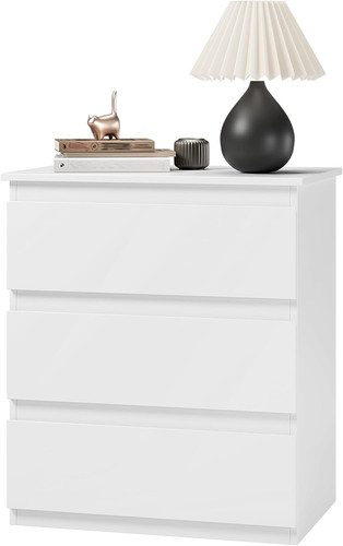 Elegante comodino bianco con - , 3