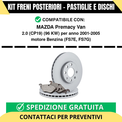 Kit freni posteriori mazda - kit,