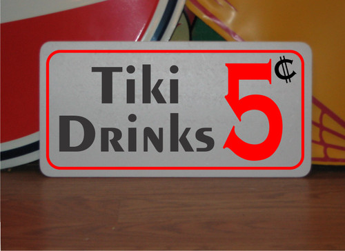 Insegna metallo tiki - insegna, in