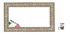 Cornice in legno in argento invecchiato per foto,stampe,poster,diplomi Spes. cm3