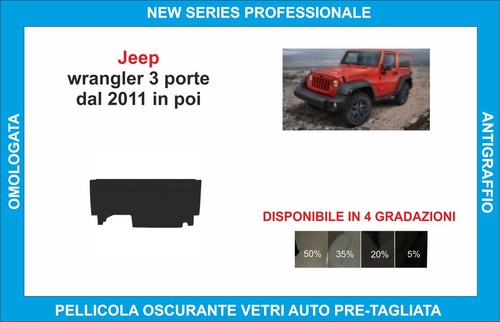 Pellicole oscuranti vetri - vetri, jeep