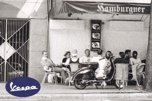 Cartolina pubblicitaria vespa - cartolina,