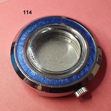 cassa orologio 35,2 con corona 37,3 watch old case back stainless steel vintage