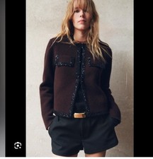 CARDIGAN ZARA 100% LANA MAGLIA