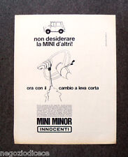 N602 - Advertising Pubblicità - 1968 - MINI MINOR INNOCENTI