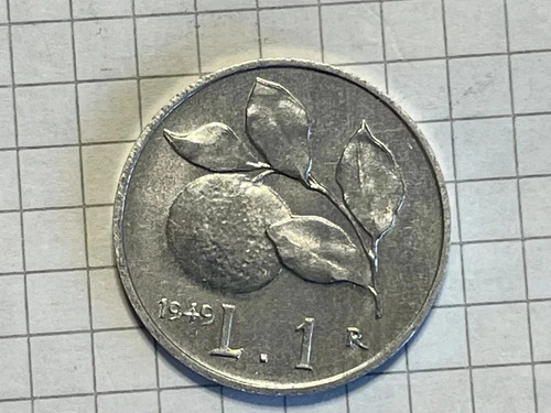 Lira anno 1949 arancia - anno,