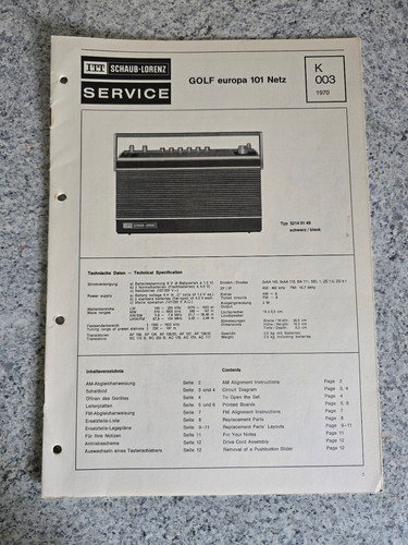 Manuale servizio originale - di,