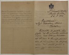 CANEVARO FELICE N. AMMIRAGLIO GARIBALDINO LETTERA BOMBARDAMENTI A VENEZIA 1a G.M