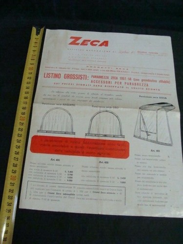 Brochure parabrezza vespa - brochure,