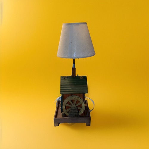 Lampada mulino legno - lampada,