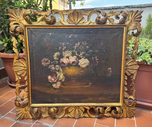 Antico dipinto olio tela - antico,