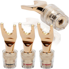 Connettore Banana Con Spina Forcella Adattatore Connettore Audio Altoparlanti Co