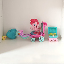Lote carruaje con delfín de My Little Pony, Pinkie Pie sirena seapony, accesorio