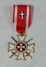 GRANDE CROCE UFFICIALE PER MERITO MELITENSE CON SPADE MEDAGLIA UFFICIALI MALTA