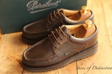 Scarpe da barca Paraboot Thiers francesi fatte a mano in pelle marrone UK 6 US 7 EU 40