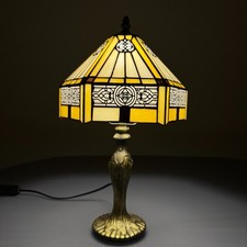 Tiffany Style Table Lamp Stained Glass Handcrafted Bedside Light Desk Lamps UK
