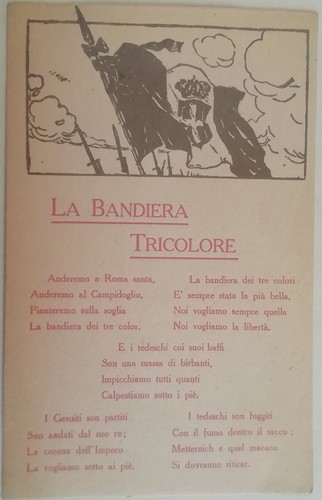 Cartolina bandiera tricolore - cartolina,
