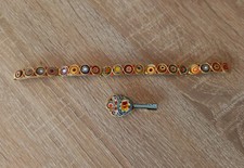 Vintage Retrò Bracciale Spilla Micromosaico Micro Mosaico Italy (Leggere Descriz