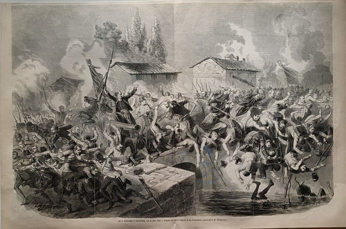Stampa antica 1859 palestro - stampa,