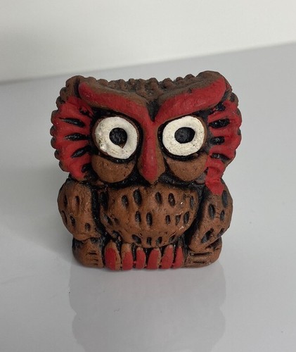Vintage owl figurine stoneware - vintage,