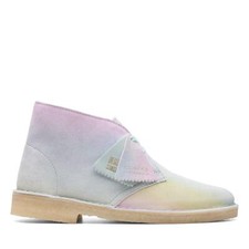 Scarpe stivali casual Clarks Originals donna desert boot bianco scamosciato