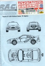 Decal 1/43 Toyota Celica ST205 Rally Vallese '97 Aghini RD25 Racing 43