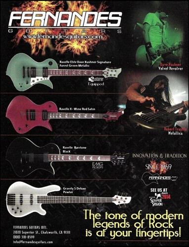 Pubblicità chitarra fernandes - pubblicità,