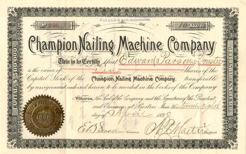 Champion nailing machine - co.,