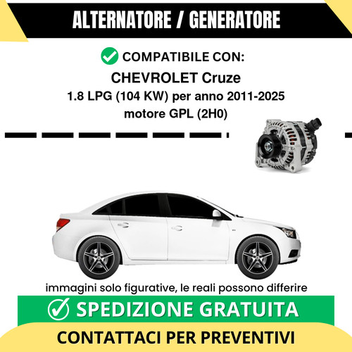 Alternatore chevrolet cruze - alternatore,