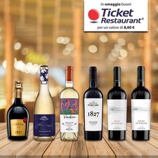 Kit cantina Top moldavia 6 bottiglie 750ml OMAGGIO Ticket Restaurant da 8€