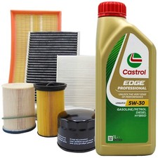 Kit tagliando CASTROL EDGE LL 5W30 5LT 4 FILTRI VARI VW GOLF 5 1.9 TDI BLS