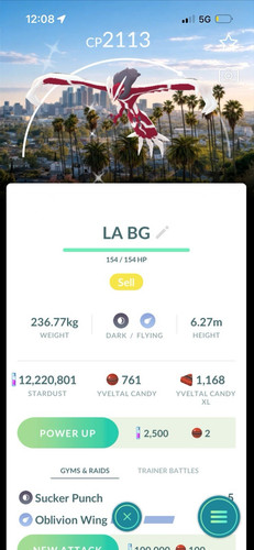 Shiny yveltal sfondo go - la,