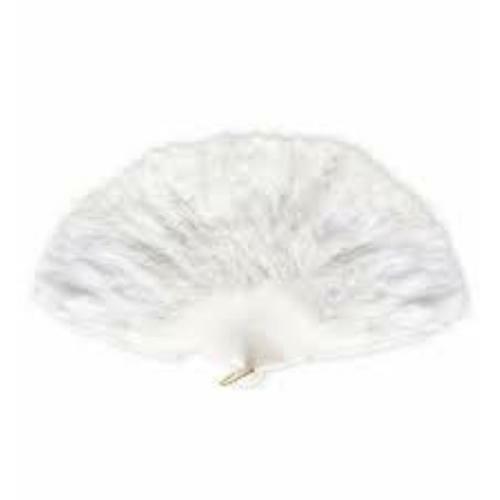 Ventaglio piume bianco - ventaglio,