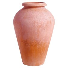 Orcio Decorativo ad Anfora Liscioi in Terracotta Italiana Casa Giardino H 65cm