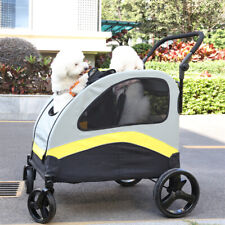 Passeggino per Cani Passeggino per Cani Borsa Trasporto Pieghevole Buggy Jogger per 2 Cani