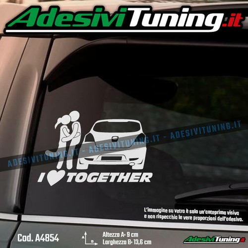 Adesivo love together kia - adesivo,