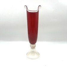 La Murrina vaso collezione MINUETTO colore rosso con scaglie d'oro h. 35 cm