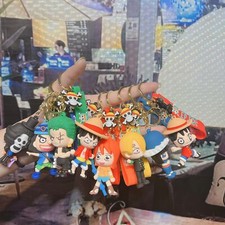 Anime One Piece Luffy Keyring Car Key Chain Anime Pendant Bag Charms Gift