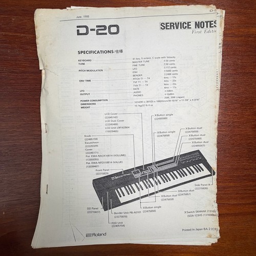 Vintage roland service - vintage,