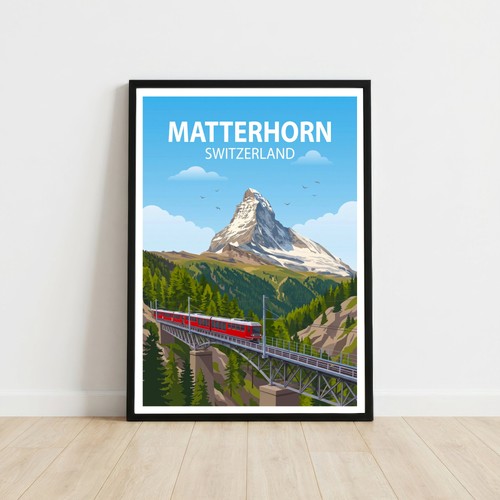 Poster viaggio cervino - poster,