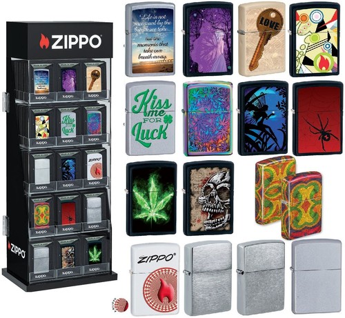 Vetrina espositore zippo con - espositore,