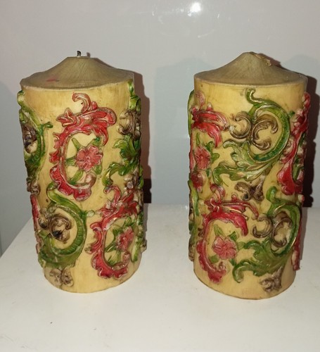 Coppia candele ceri vintage - candele,