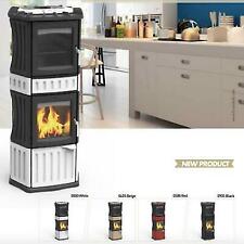 LINCAR MONELLA 185 N BIANCO STUFA A LEGNA CON FORNO 13,3 KW IN CERAMICA/GHISA