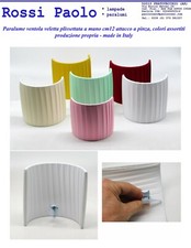 Paralume ventola veletta plissettata a mano colori assortiti - made in Italy