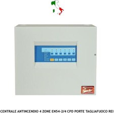 CENTRALE 4 ZONE EN54-2 CPD X IMPIANTO ANTINCENDIO PORTE REI RILEVATORI DI FUMO